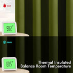 MIULEE Blackout Curtains for Bedroom 2 Panel 40"x54" Long Light Olive Green - Image 3