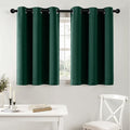 MIULEE Christmas Blackout Curtains for Bedroom 40x36 Inch Long Hunter Green by MIULEE