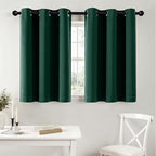 MIULEE Christmas Blackout Curtains for Bedroom 40x36 Inch Long Hunter Green by MIULEE