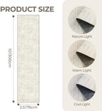 2'6 x 10' Runner Rug Non Slip,Washable Kitchen Rugs,Beige - Image 2