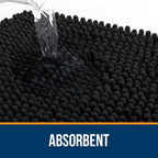 OLANLY Toilet Rugs U-Shaped 24x24, Soft Absorbent Chenille Contour Rugs - Image 4