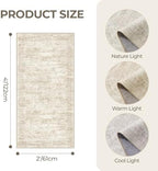 2x4 Rug Runners for Hallways Non Slip,Beige - Image 2