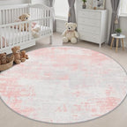Round Area Rug Living Room: 8 ft Modern Washable Indoor Carpet - Image 5