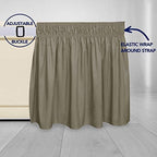 PureFit Wrap Around Ruffled Bed Skirt, Sand, Twin/Full - 14" Drop - Image 4