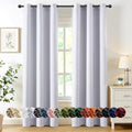 MIULEE Blackout Curtains for Bedroom 2 Panels 40x80 Inch Long Greyish White by MIULEE