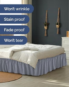 CGK Wrap Around Bed Skirt - College Dorm Room - 12" Inch, Twin/Twin XL - Image 5