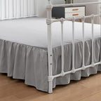 Bed Skirt Queen Size Ruffled Bed Skirts with Split Corners by xuandian
