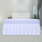 PureFit Wrap Around Ruffled Bed Skirt, White, Queen/King - 22" Drop - Image 2