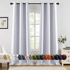 MIULEE Blackout Curtains for Bedroom 2 Panels 40x96 Inch Long Greyish White by MIULEE