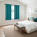 MIULEE Blackout Curtains for Bedroom 2 Panels 40 x 63 Inch Long Teal - Image 6
