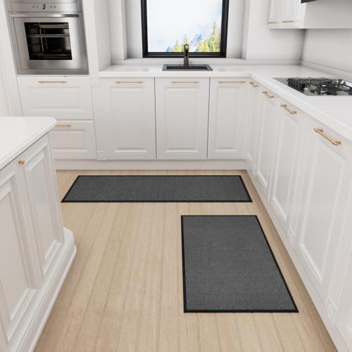 SUMLANS Kitchen Mat for Floor, Washable Non Slip Rugs, Black - Image 4