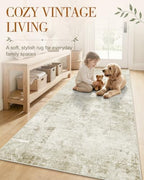 OLANLY 2x5 Washable Runner Rug, Soft Non Slip Carpet for Hallway Kitchen - Image 3