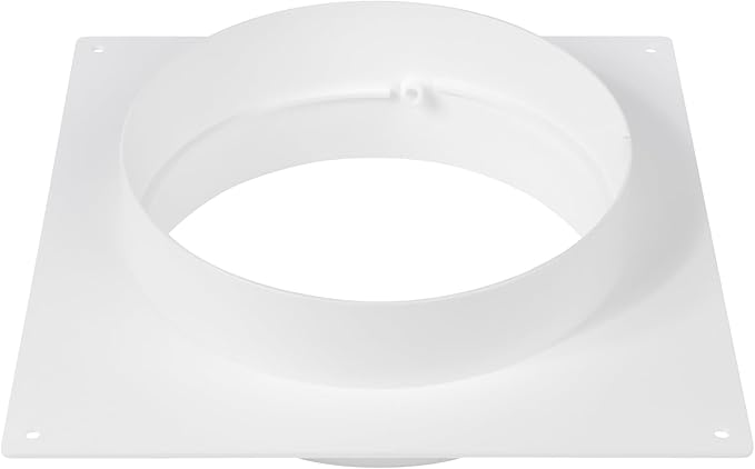 Repa Market 6 Inch Pack of 2 Duct Connector Flange – ABS Plastic Round Male Fit Vent Pipe Adapter – Wall Plate HVAC Exhaust & Intake Coupling – Airflow Fitting for Ventilation and Cooling Systems