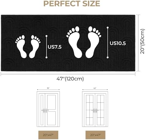 GRANNY SAYS Indoor Outdoor Doormat 20x47 Non-Slip Washable Entry Mat - Image 2
