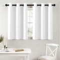 MIULEE Blackout Curtains for Bedroom 2 Panels 40 x 36 Inch Long Pure White by MIULEE