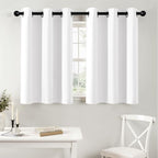 MIULEE Blackout Curtains for Bedroom 2 Panels 40 x 36 Inch Long Pure White by MIULEE