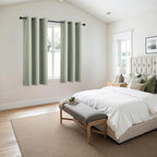 MIULEE Blackout Curtains for Bedroom 2 Panels 40 x 50 Inch Long Sage Green - Image 6