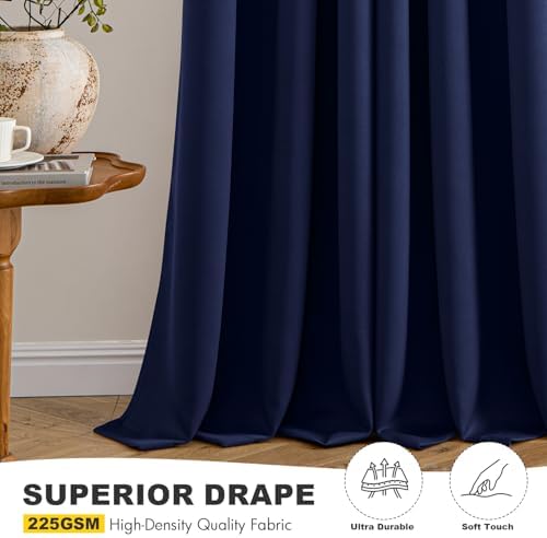 MIULEE Blackout Curtains for Bedroom 2 Panels 40 x 90 Inch Long Navy Blue - Image 5