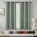 MIULEE Blackout Curtains for Bedroom 2 Panels 40 x 45 Inch Long Light Green by MIULEE