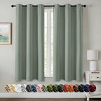MIULEE Blackout Curtains for Bedroom 2 Panels 40 x 54 Inch Long Light Green by MIULEE