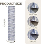 2x10 Runner Rug Non Slip,Washable Hallway Runner Rug,Blue - Image 2