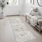 2x6 Washable Runner Rug：Modern Abstract Kitchen Soft Carpet Gray - Image 3