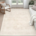 6x9 Area Rugs Living Room: Bedroom Neutral Washable Carpet Beige by Luxturiy