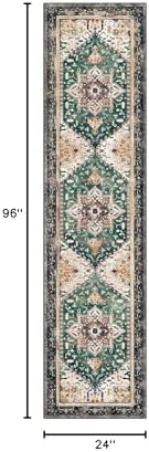 Yamaziot Washable Runner Rug, 2x8 Non-Slip Boho Vintage Hallway Kitchen Rug - Image 2