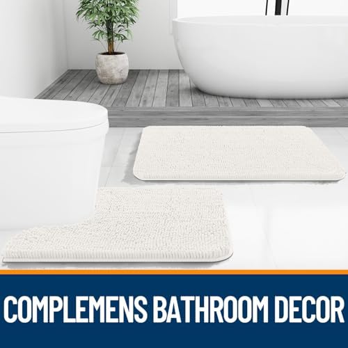 OLANLY Large Bathroom Rugs 70x46, Extra Soft Absorbent Chenille Bath Rugs - Image 7