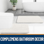 OLANLY Toilet Rugs U-Shaped 24x20, Soft Absorbent Chenille Contour Rugs - Image 7