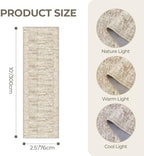 2'6 x 10' Runner Rug Non Slip,Washable Kitchen Rugs,Brown - Image 2