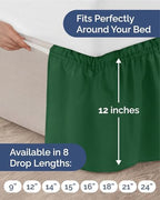 CGK Wrap Around Bed Skirt - College Dorm Room - 12" Inch, Twin/Twin XL - Image 4