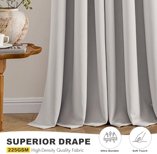 MIULEE Blackout Curtains for Bedroom 2 Panels 40 x 45 Inch Long Cobblestone - Image 5