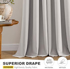MIULEE Blackout Curtains for Bedroom 2 Panels 40 x 45 Inch Long Cobblestone - Image 5