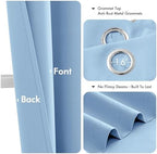 MIULEE Blackout Curtains for Bedroom 2 Panels 40 x 84 Inch Long Sky Blue - Image 4