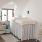 Dorm Room Bed Skirt Twin XL, College Dorm Room Essentials - White, 40 Inch - Image 4