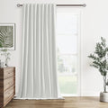 Guken Extra Wide 100% Blackout White Linen Curtains 96 Inches for Bedroom by Guken