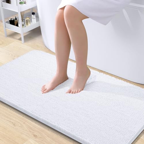 OLANLY Bathroom Runner Rugs 40x24, Extra Soft Absorbent Chenille Bath Rugs by OLANLY
