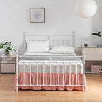 Bed Skirt Twin Size Ruffled Bed Skirts with Split Corners - Image 4