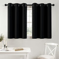 MIULEE Blackout Curtains for Bedroom 2 Panels 40 x 36 Inch Long Black by MIULEE