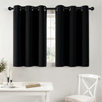 MIULEE Blackout Curtains for Bedroom 2 Panels 40 x 36 Inch Long Black by MIULEE