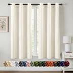 MIULEE Blackout Curtains for Bedroom 2 Panels 40 x 45 Inch Long Birch by MIULEE