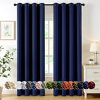 MIULEE Blackout Curtains for Bedroom 2 Panels 50 x 84 Inch Long Navy Blue by MIULEE