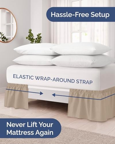 CGK Wrap Around Bed Skirt - College Dorm Room - 14" Inch, Twin/Twin XL - Image 2