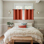 MIULEE Fall Blackout Curtains for Bedroom 2 Panel 40"x36" Long Burnt Orange - Image 6