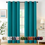 MIULEE Blackout Curtains for Bedroom 2 Panels 40 x 72 Inch Long Teal by MIULEE