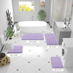 OLANLY Bathroom Runner Rugs 47x17, Extra Soft Absorbent Chenille Bath Rugs - Image 2