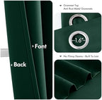 MIULEE Christmas Blackout Curtains for Bedroom 40x96 Inch Long Hunter Green - Image 4