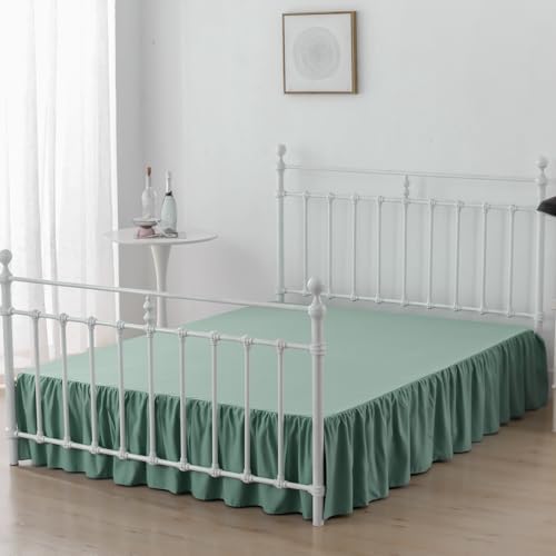 Bed Skirt Queen Size Ruffled Bed Skirt with Split Corners - Image 3