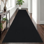 EARTHALL Washable Runner Rug, Non Slip Hall Runner, 3x12 Ft, Black Heather - Image 6